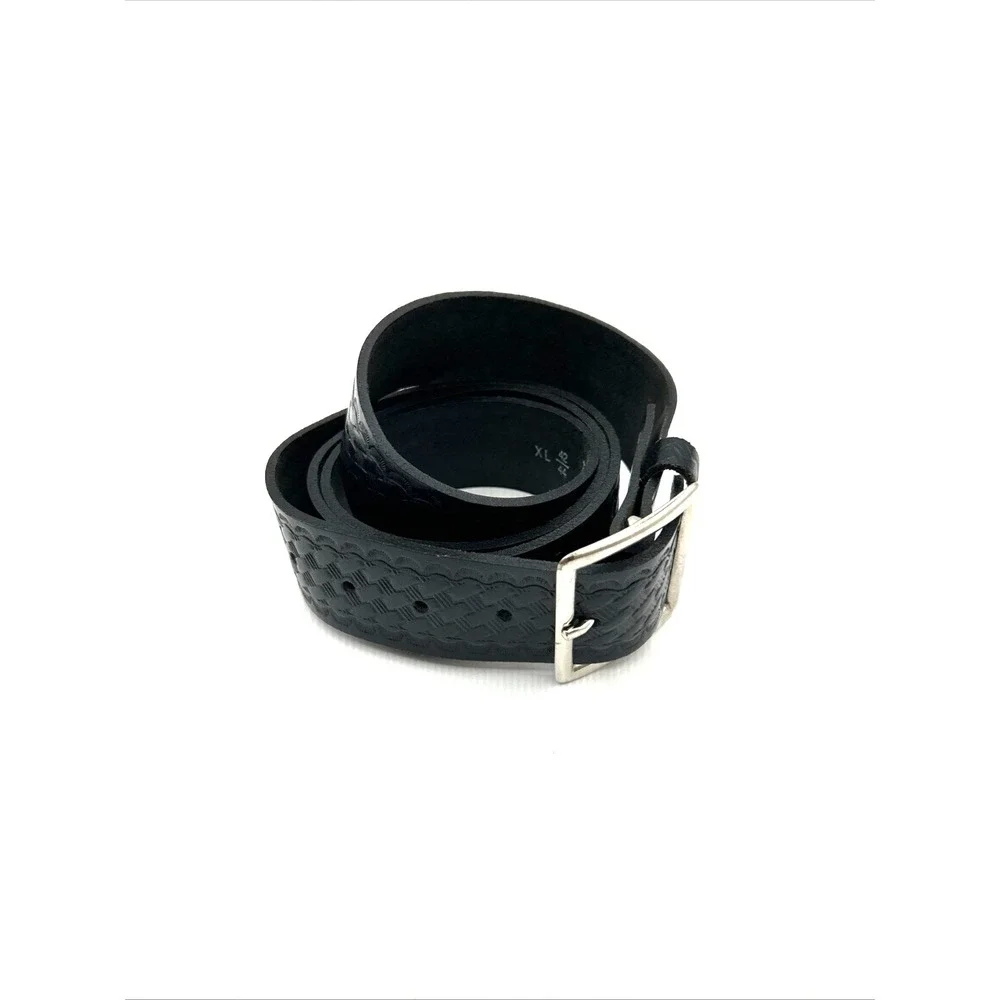 Task Force Belt Mens XL 42-44 Black Basketweave Top Grain‎ Leather USA 1304